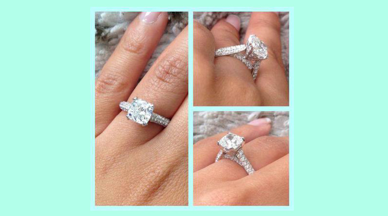 1 Carat Cushion cut Moissanite Solitaire Engagement Ring in 10k Rose Gold -  Walmart.com