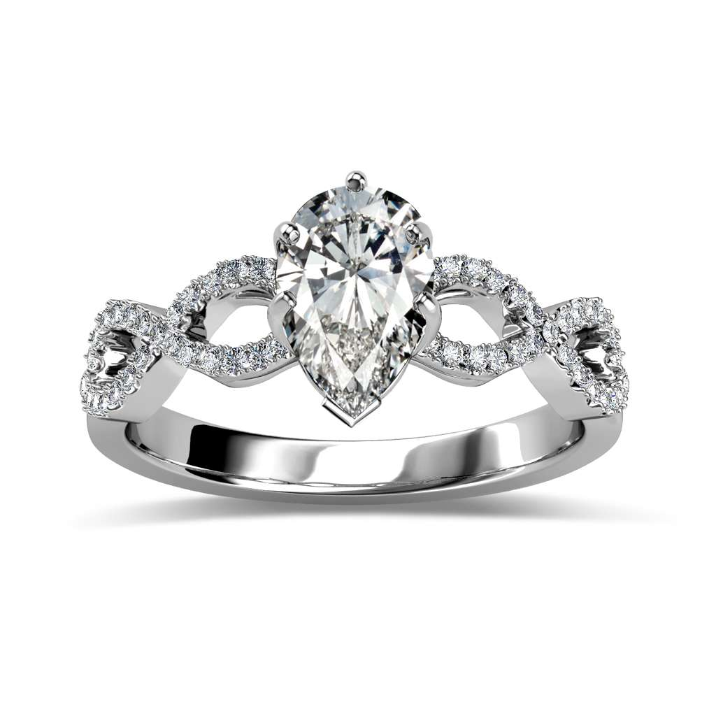Diamond Engagement Ring 1/2 ct tw Heart-Shaped 14K White Gold | Jared