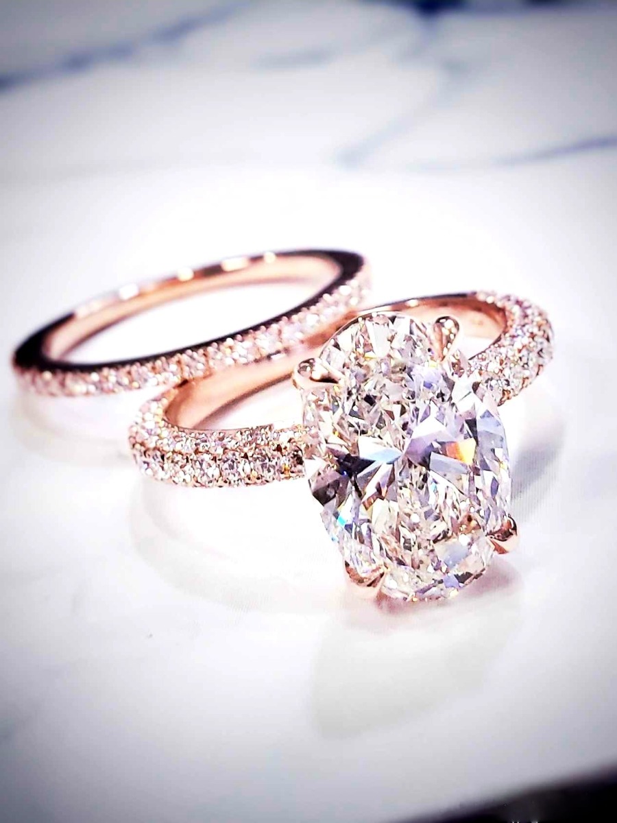 Rose Gold Diamond Engagement Ring Unique