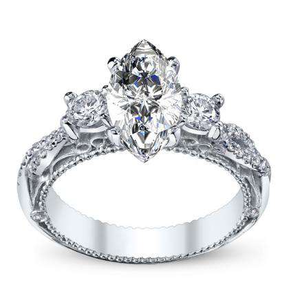 Tension Marquise cut Engagement Rings