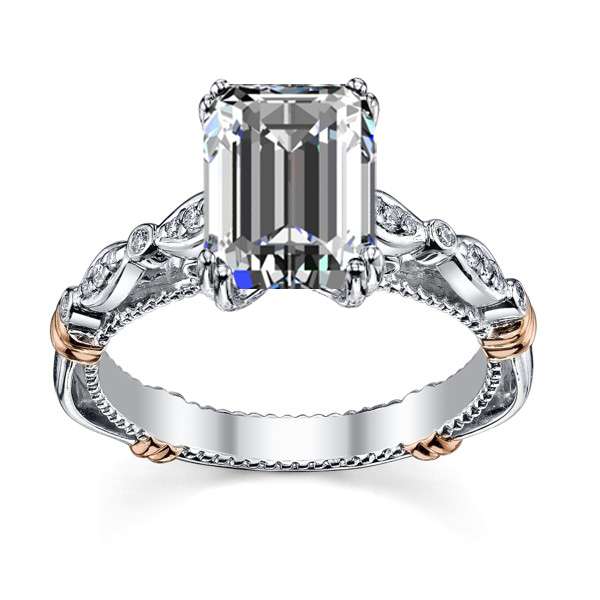 Verragio Parisian Pave Rose Gold Diamond Accents Engagement Ring