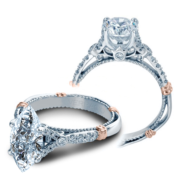 1CT Marquise Cut Leaf Design Moissanite Engagement Ring