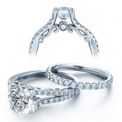Filigree Heart Shape Engagement Rings