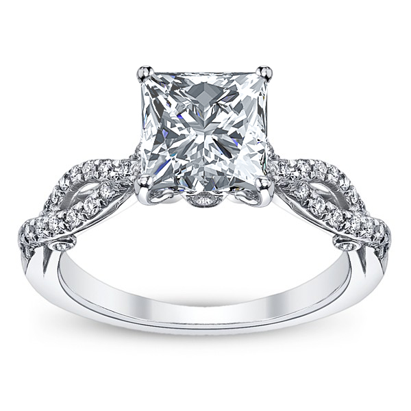 Cathedral 1 Carat Princess Cut Diamond Ring | Ara Diamonds