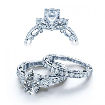 Marquise cut Three Stone Engagement Rings
