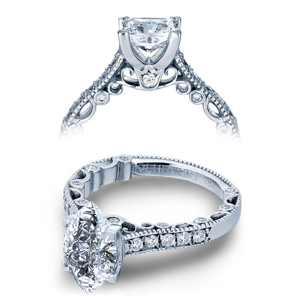 Lola: Vintage-Inspired Filigree Marquise Diamond Engagement Ring | Ken &  Dana Design
