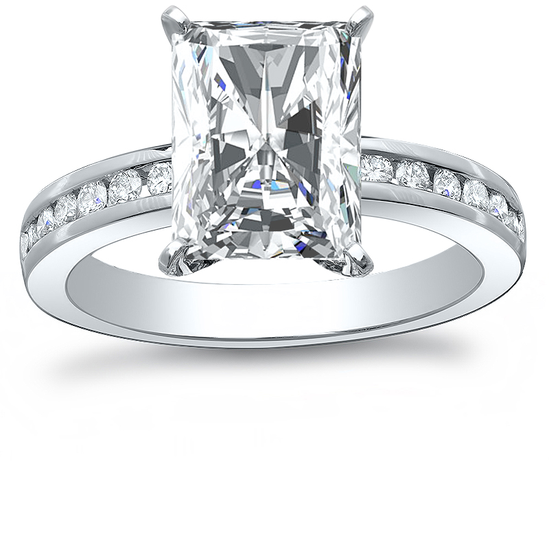 Macy's Diamond Channel-Set Crisscross Halo Engagement Ring (1 ct. t.w.) in  14k White Gold | CoolSprings Galleria