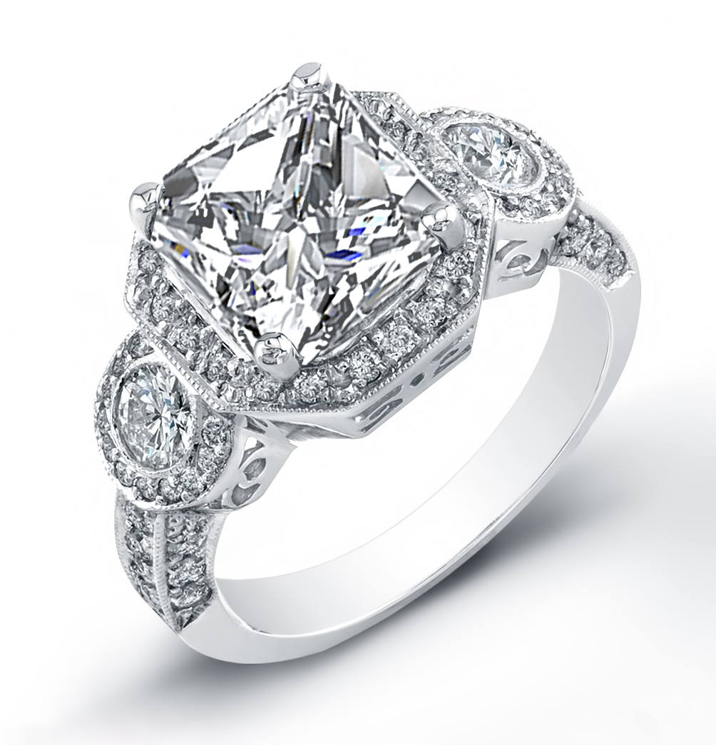 Vintage Art Deco Diamond Dinner Ring with Sapphire's Platinum - Once Upon A  Diamond
