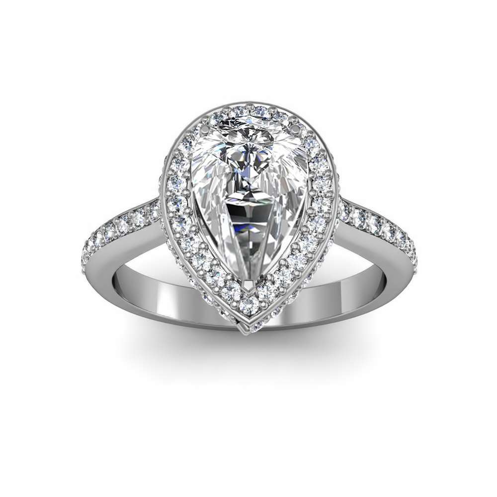 Details about   2.30 Ct Pear Cut Diamond Women's Engagement Wedding Ring 14K White Gold Finish 