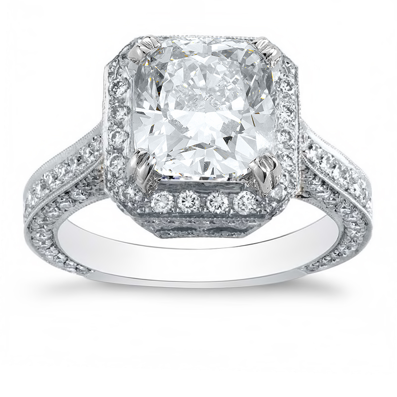 2.25 ctw Round Classic Halo Engagement Ring – Tiger Gems