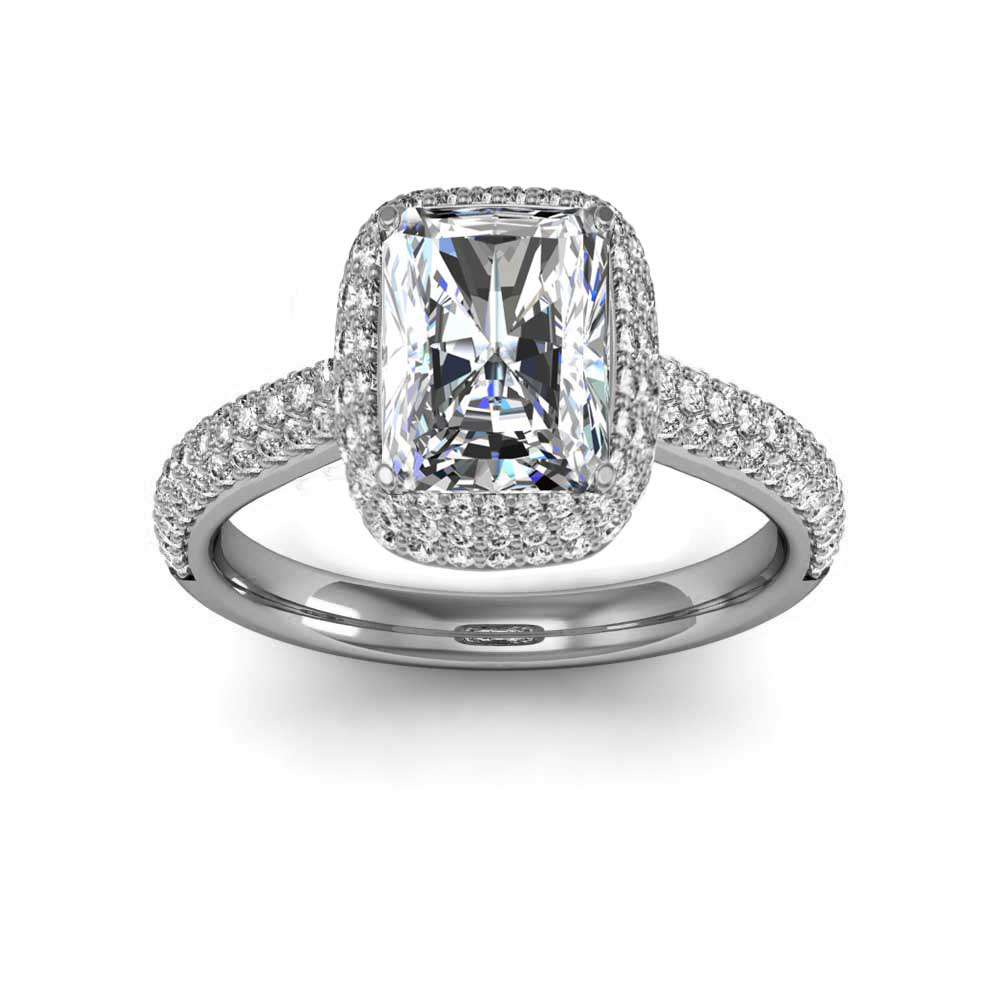 2.5ct Radiant Diamond Engagement Ring F VS2 Radiant 