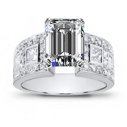 Modern Emerald cut Engagement Rings