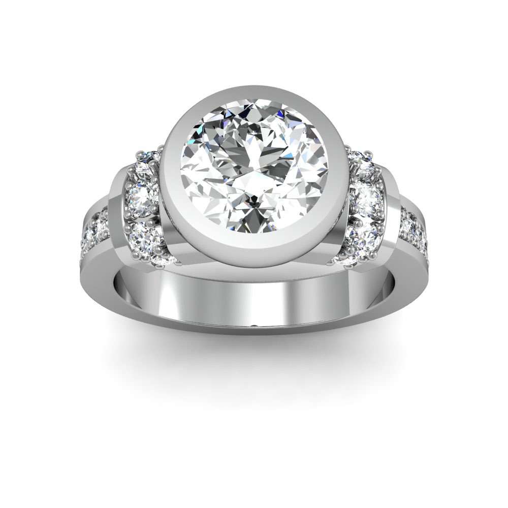 Estate 18k Two Tone Bezel Set Diamond Engagement Ring – Smyth Jewelers