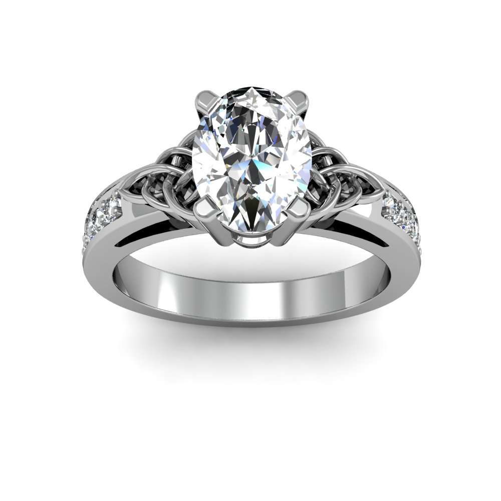 Sweeping Engagement & Wedding Dazzling Ring 14K White Gold 1.42 Ct Oval Diamond 