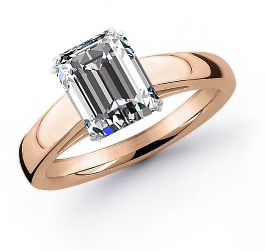 The Signature Emerald Cut Diamond Ring Ethically Sourced Lab-Grown  Engagement