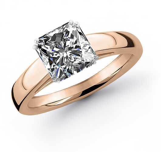 Wide Solitaire Engagement Ring 