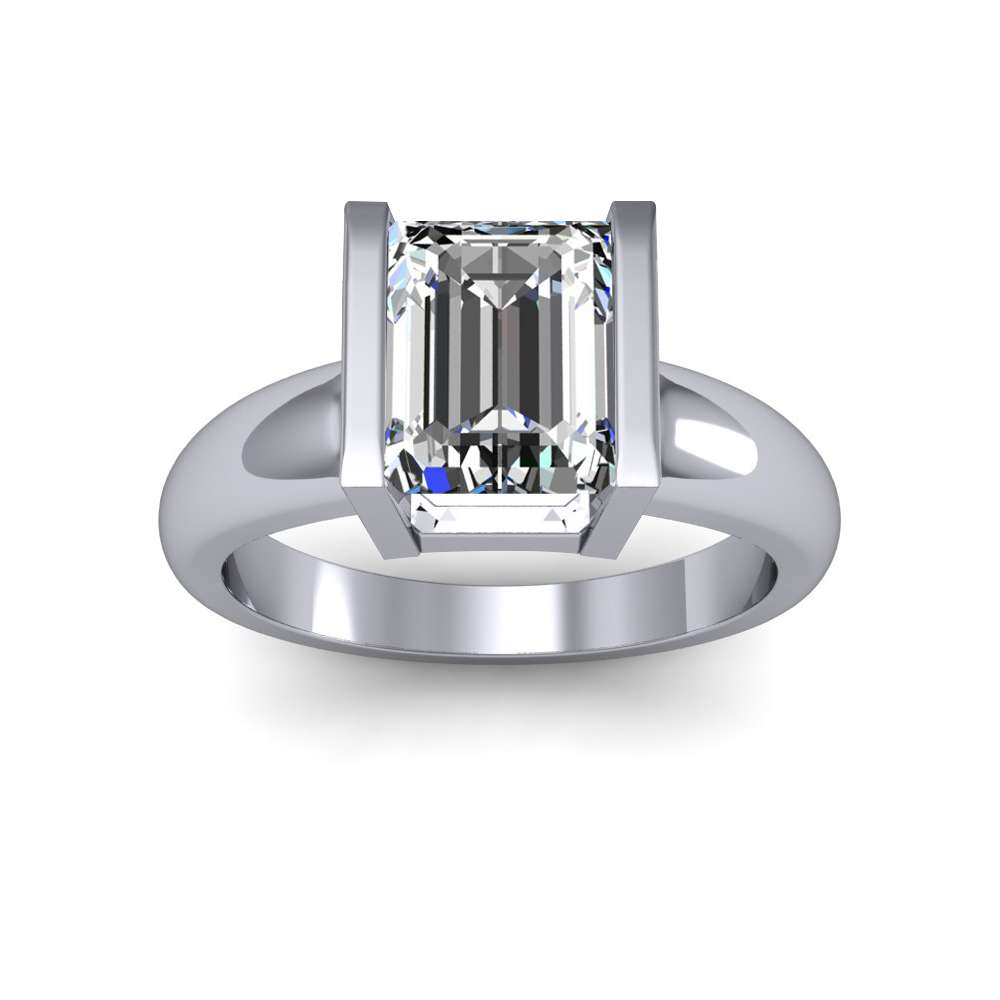 18ct White Gold Solitaire Diamond Tension Set Engagement Ring - Ashley  Douglas Jewellers
