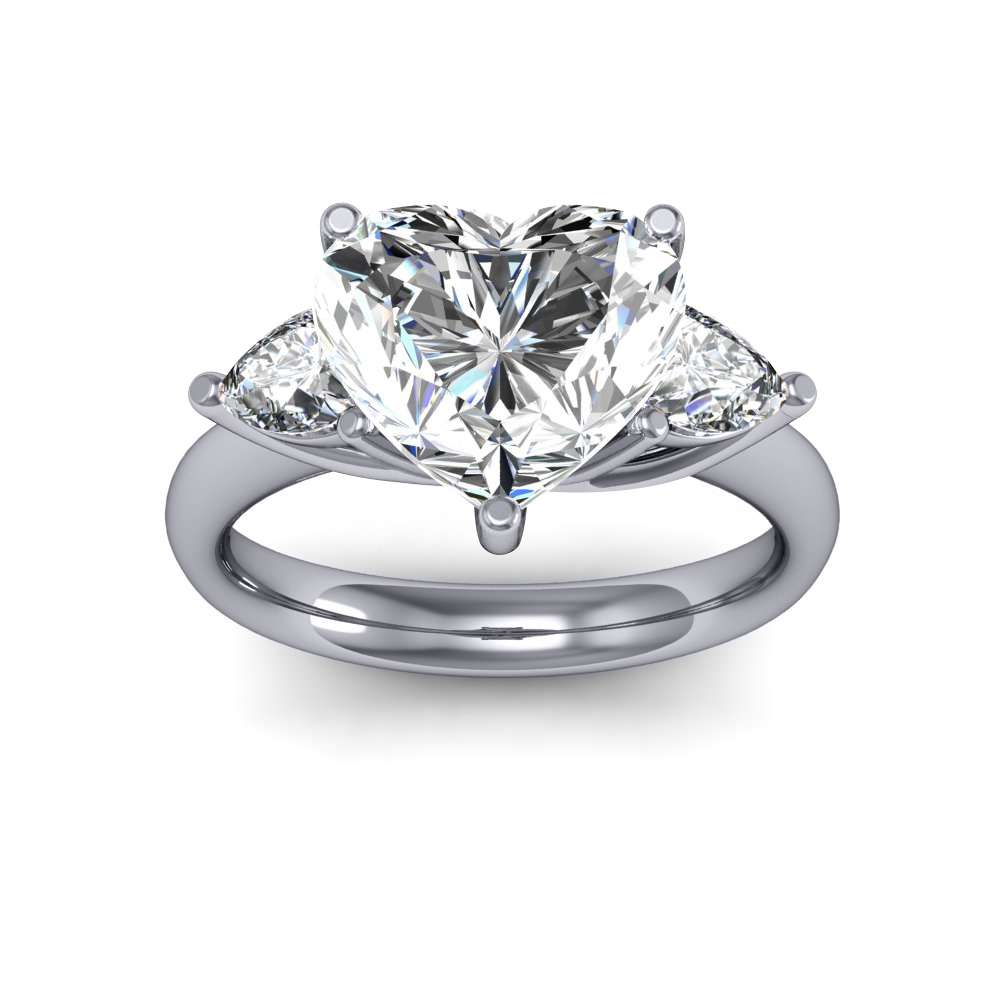 Five Heart Cut Diamond Wedding Ring — Ouros Jewels