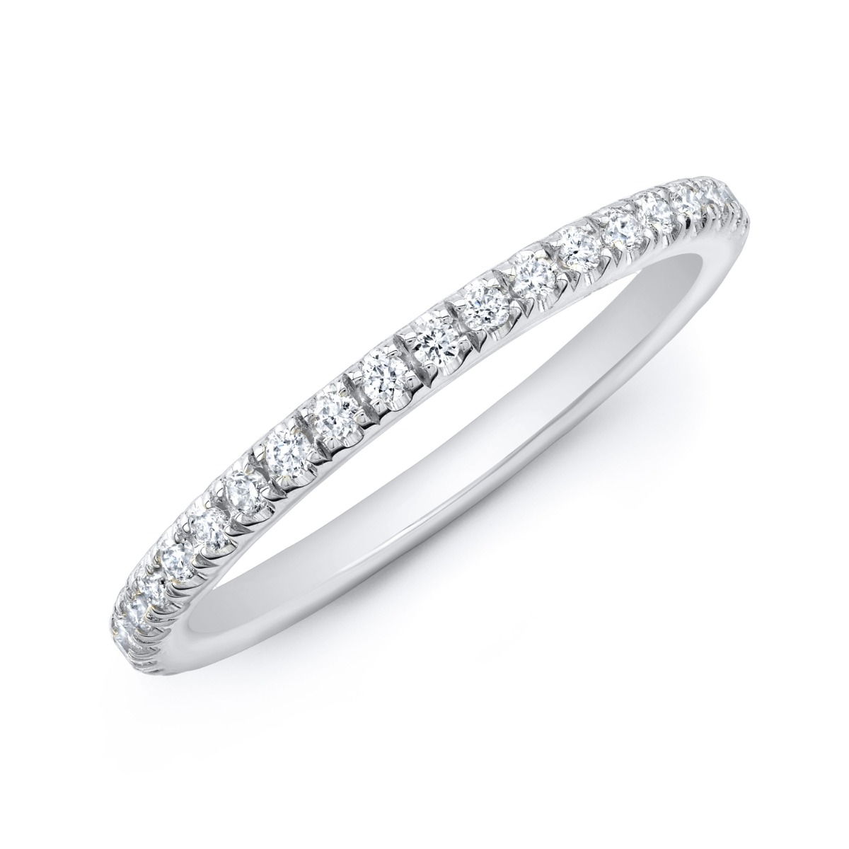 0.40 Carat Pave Wedding Band in White Gold