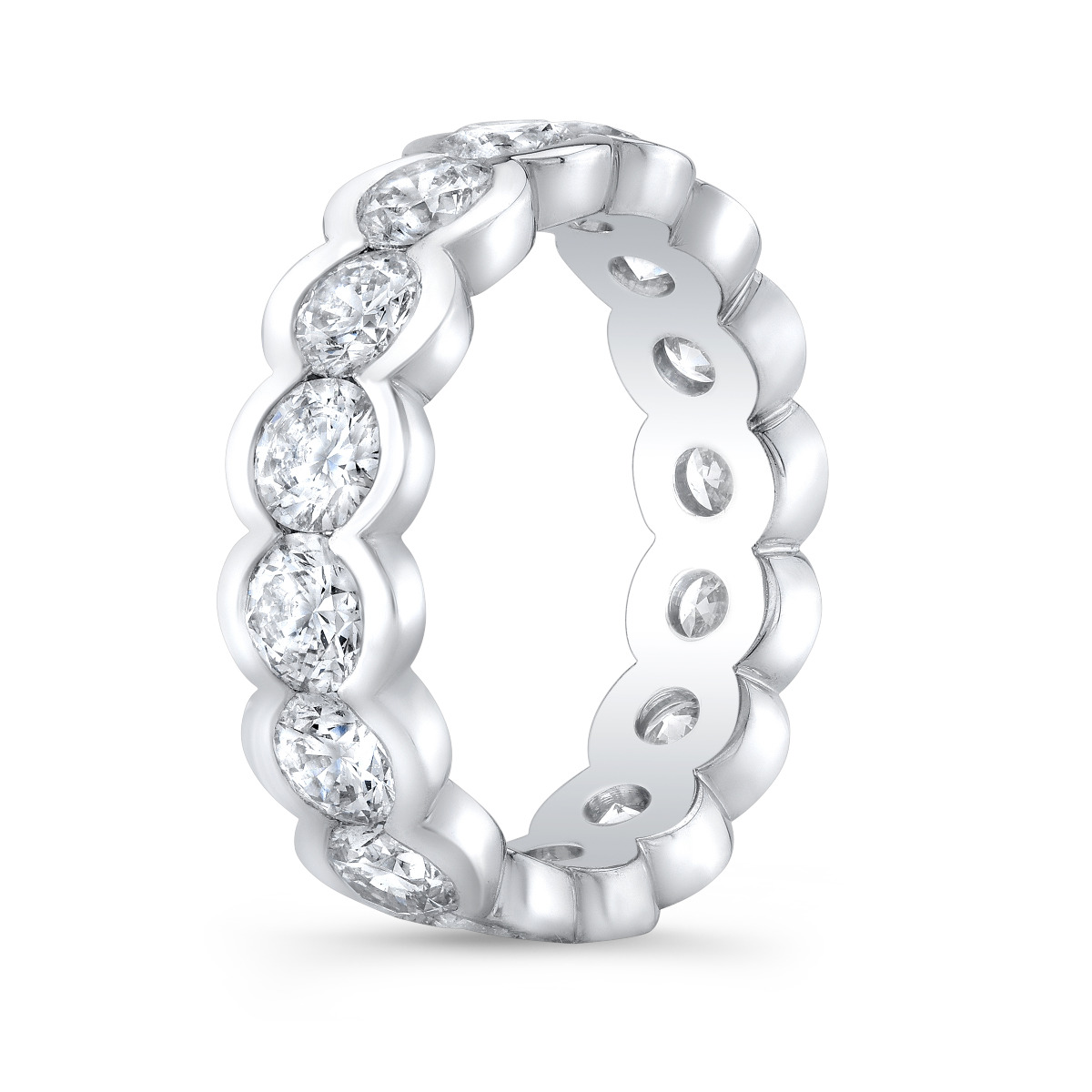A total of 4 Carats, this eternity ring is crafted and designed in Los Angeles.