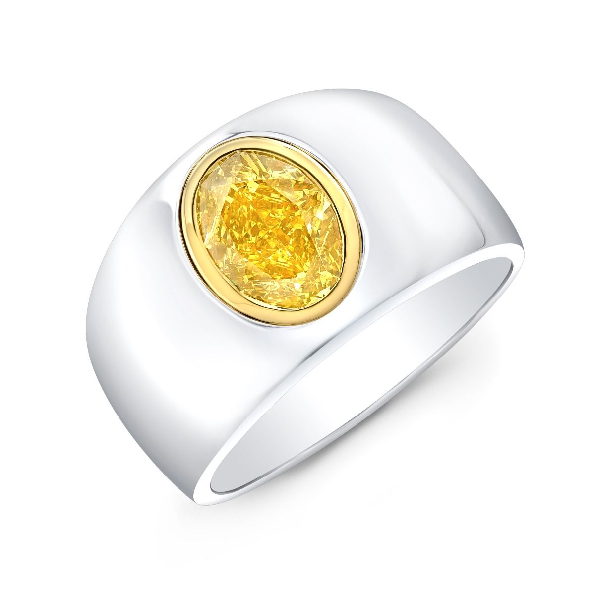 Yellow Diamond Men's Ring