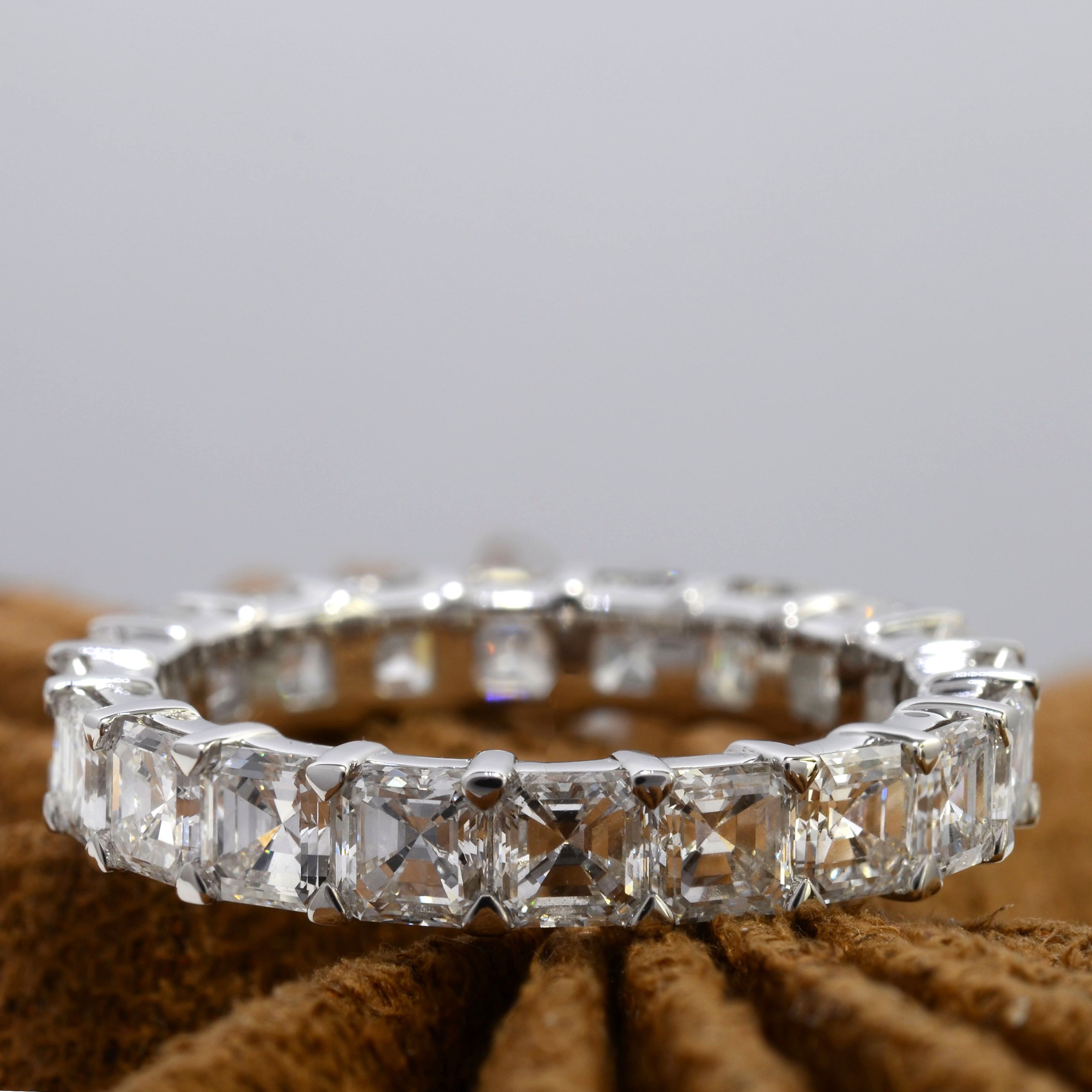 Asscher Cut Diamond Band- SOLD - Sholdt Jewelry Design