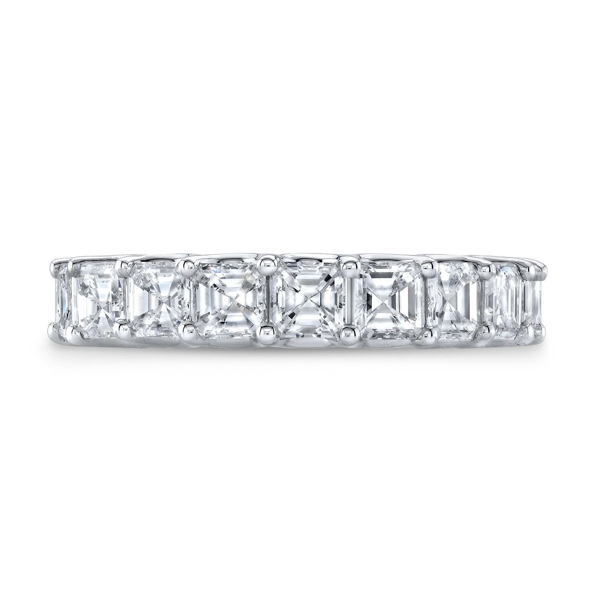 5 Carats of Asscher Diamonds that goes all the way around.