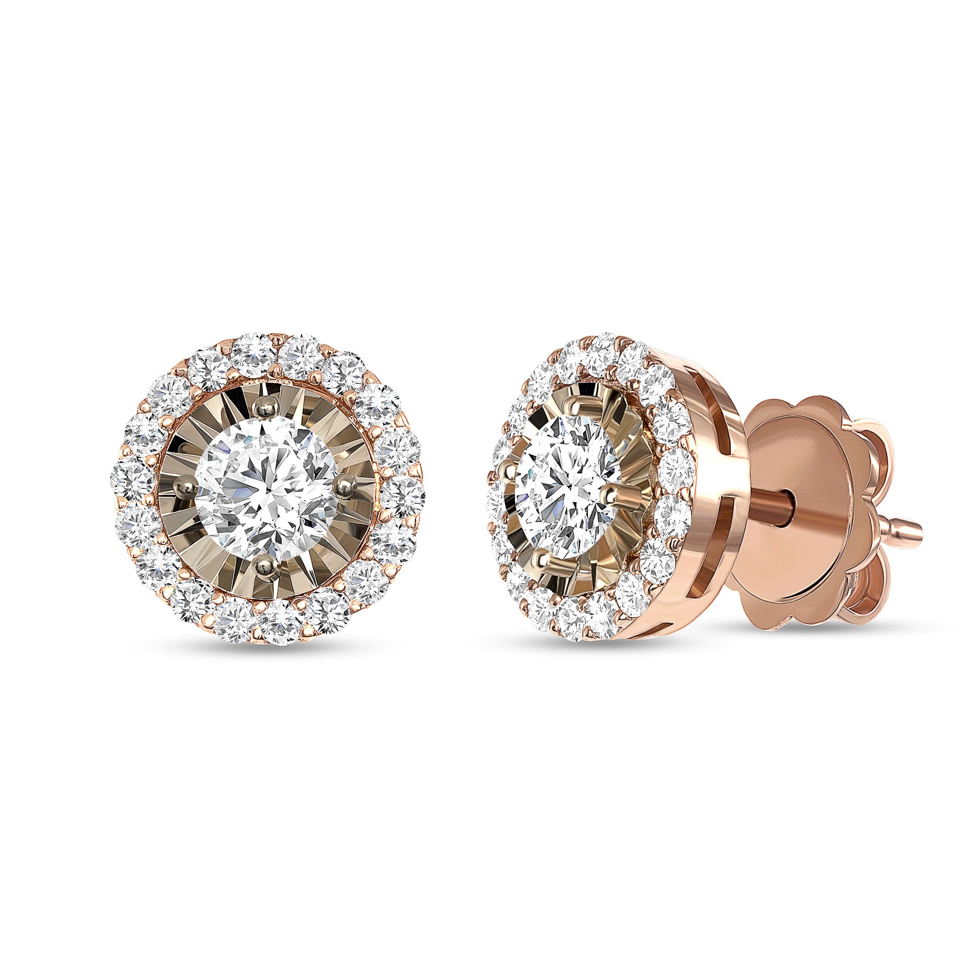 Halo Diamond Earrings | Diamond Mansion
