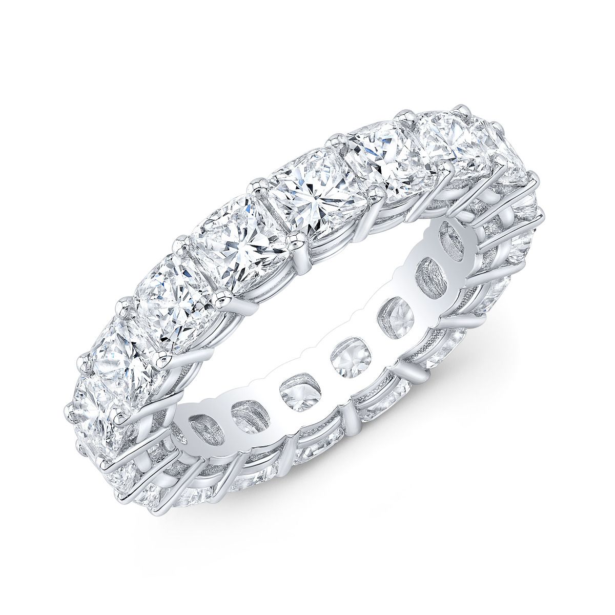 5Ct Princess Cut Solitaire Diamond 14k White Gold Engagement Ring Lab Grown