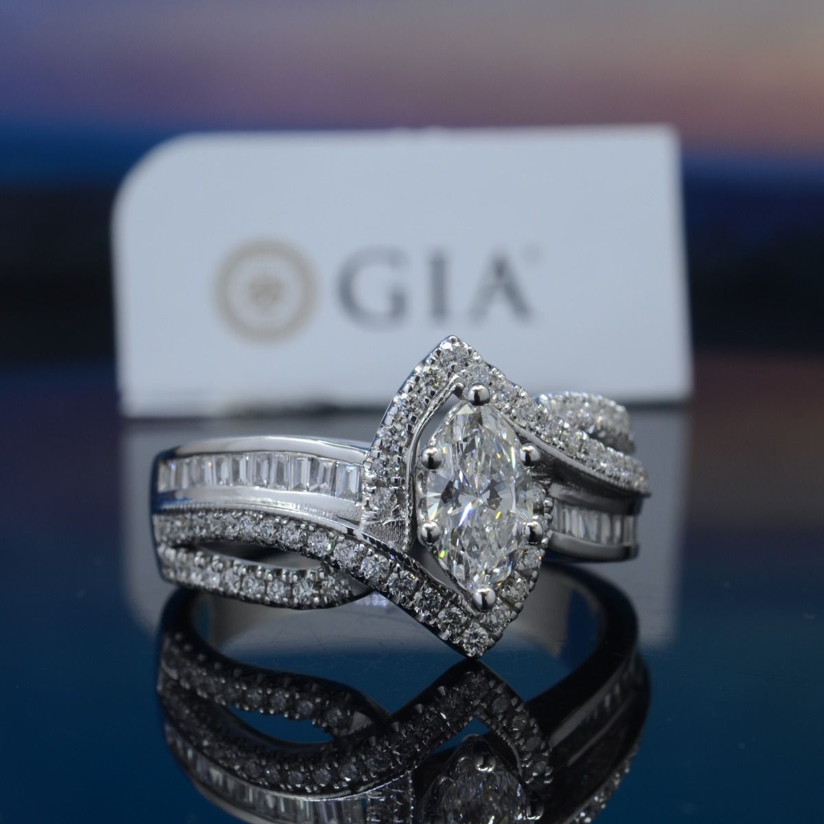 Marquise halo engagement ring new arrivals