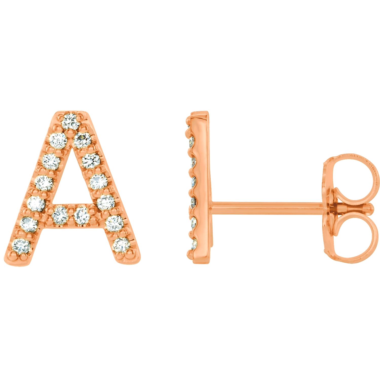 Alphabet Diamond Earrings
