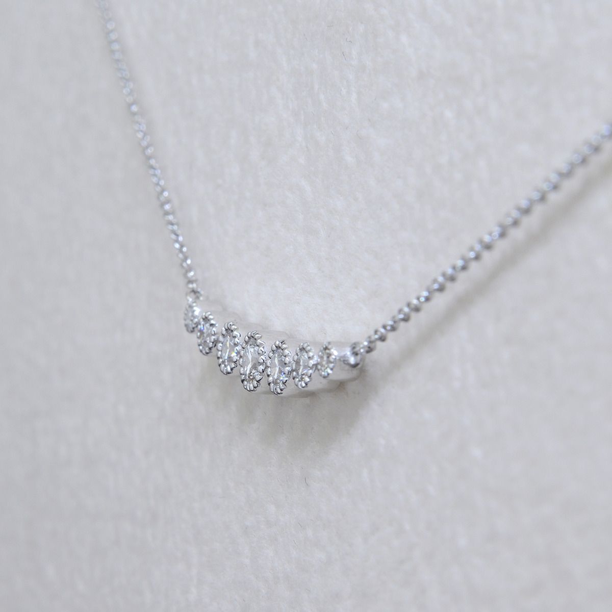 Diamond Bezel Strand Necklace – Baby Gold