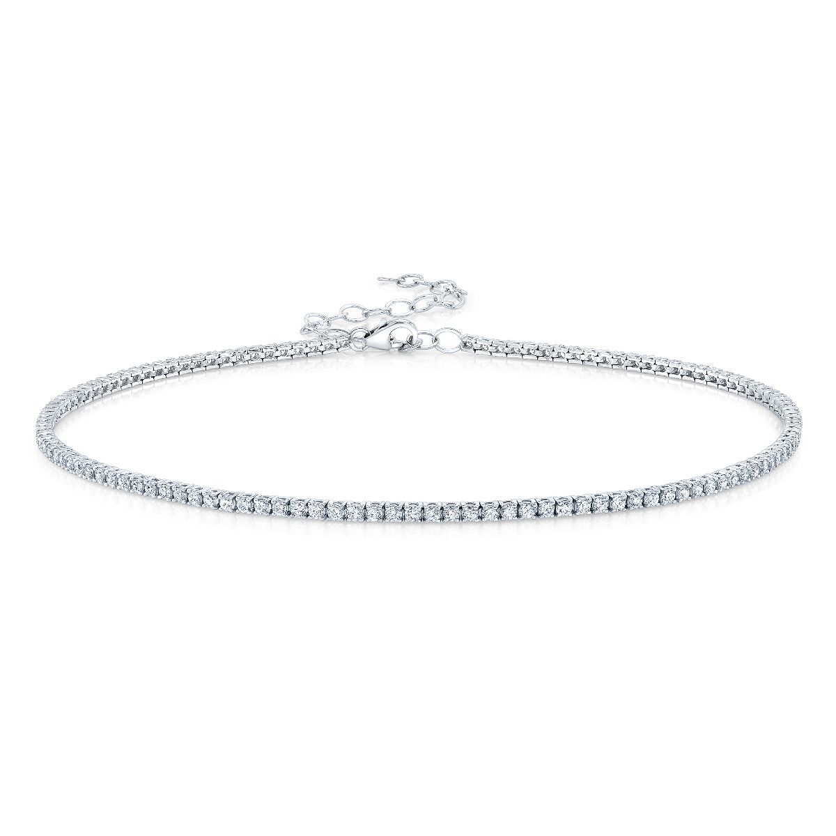 3.80 Carat Tennis Choker Necklace Convertible) Diamond
