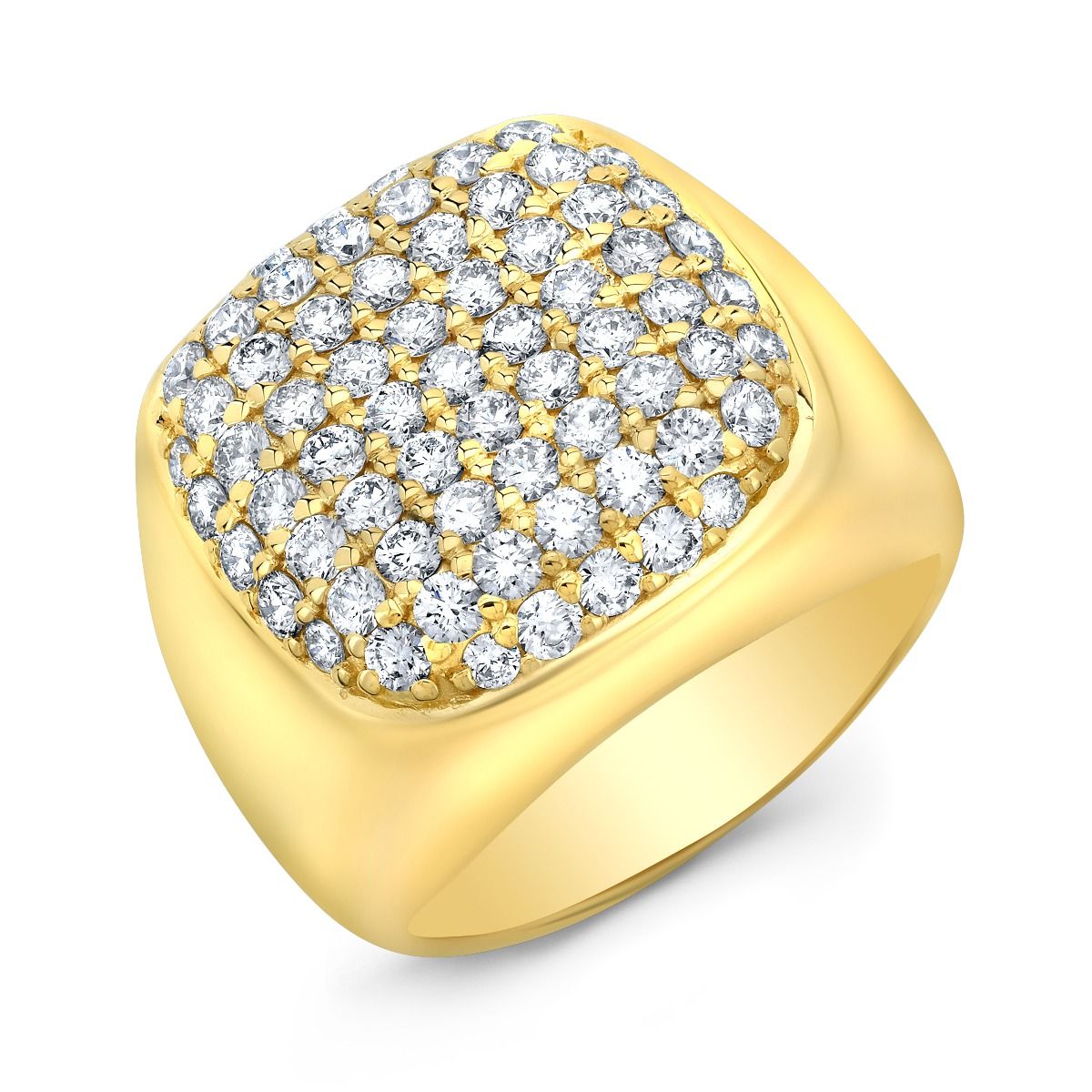 Mens Diamond Rings in 18K Gold -VVS Clarity E-F Color -Indian Gold Jewelry  -Buy Online