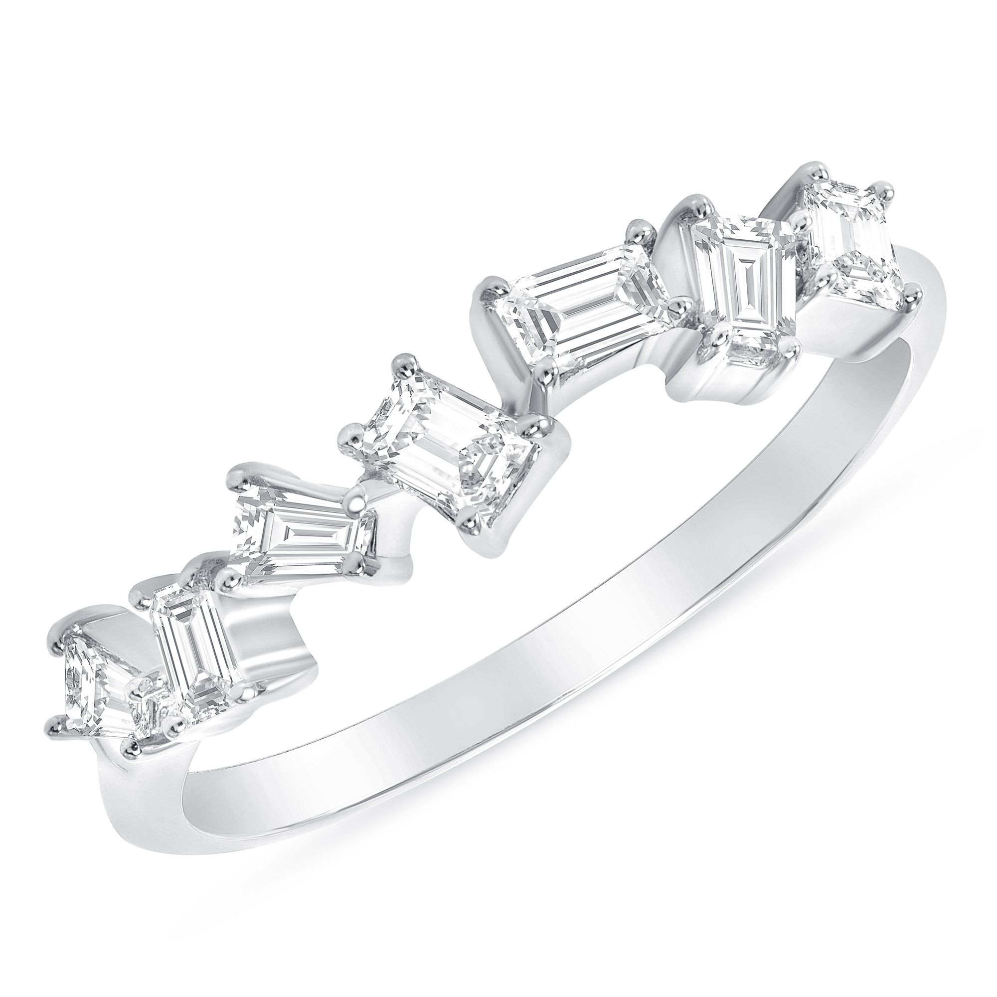 Scattered baguette ring sale