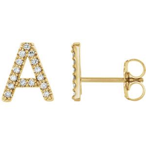 Alphabet Diamond Earrings