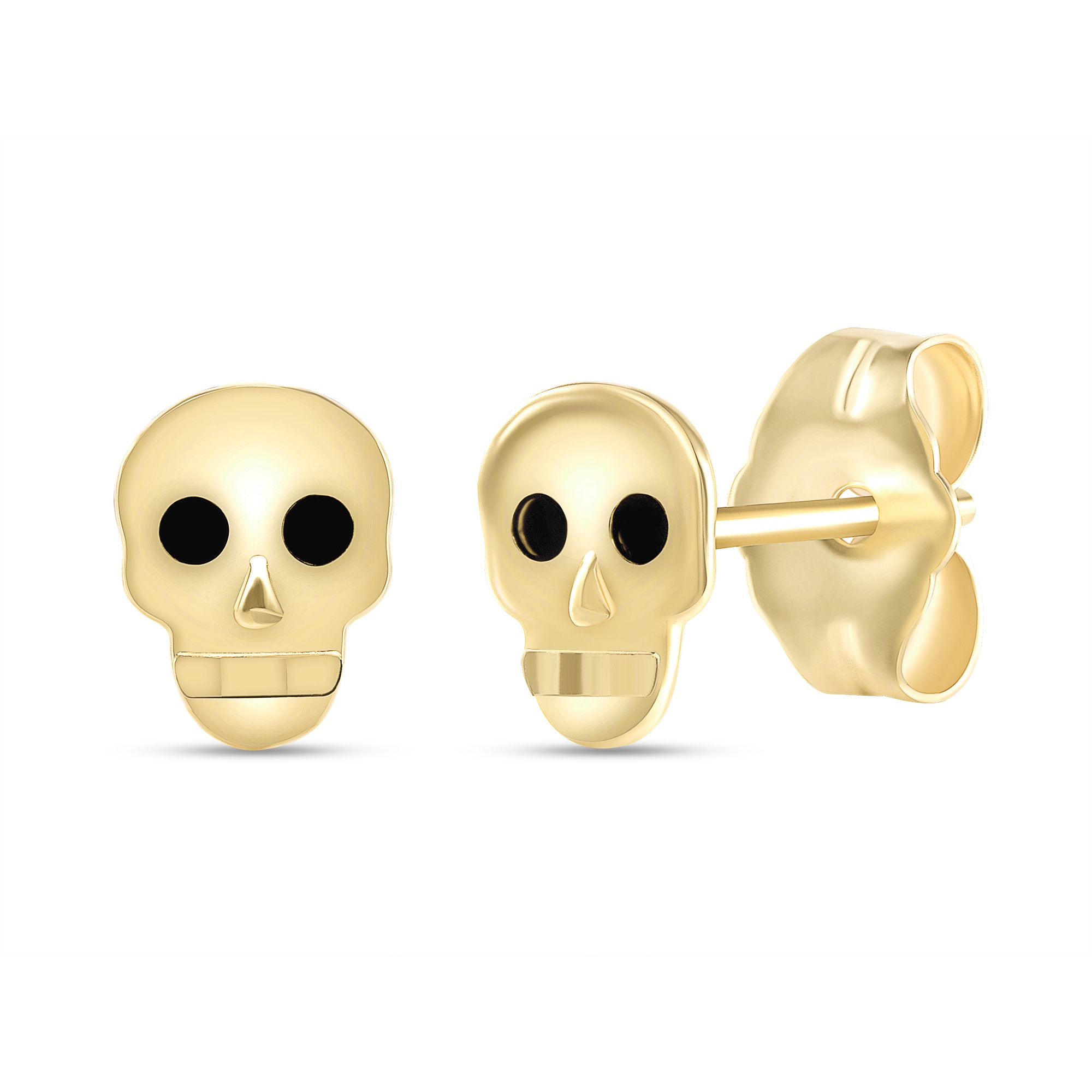 Skull Gold Earrings Hotsell, 55% OFF | www.emanagreen.com
