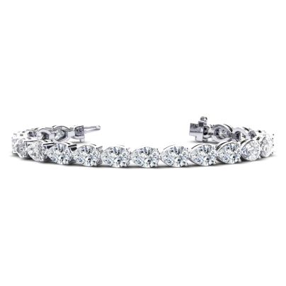 Pear Shape Tennis Bracelet - East-West (GIA Certified)