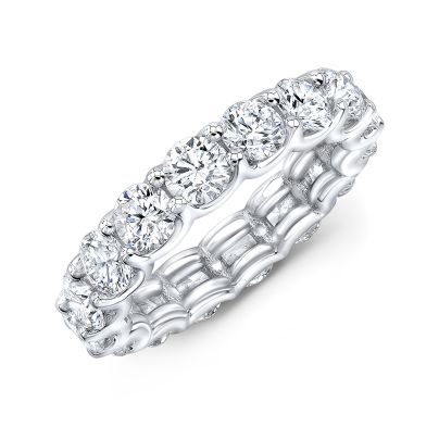 4 Carat Round Eternity Ring With U-Prong