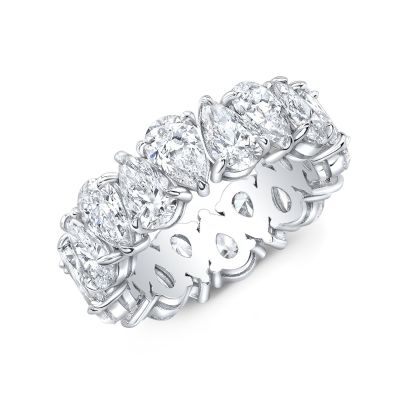 5 Carat Pear Eternity Band