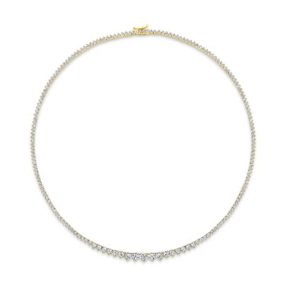 8 Carat Graduated Diamond Tennis Necklace