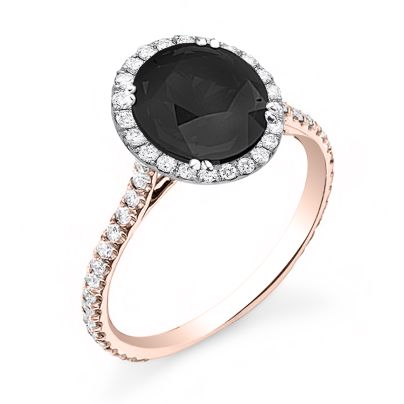 Details about   14K Rose Gold Finish Engagement Wedding Ring 0.50 Ct Round Black Diamond Jewelry 