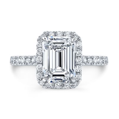 Yellow Gold Emerald Cut Engagement Rings | Diamond Mansion
