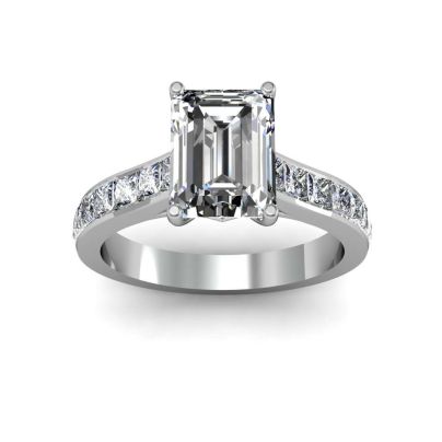 Natural Channel Set Diamond Engagement Ring