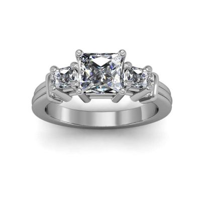 5 Stone Princess Cut Engagement Rings | Diamond Mansion
