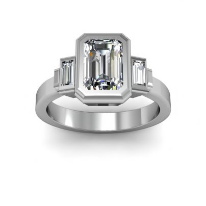 Tension Emerald cut Engagement Rings | Diamond Mansion