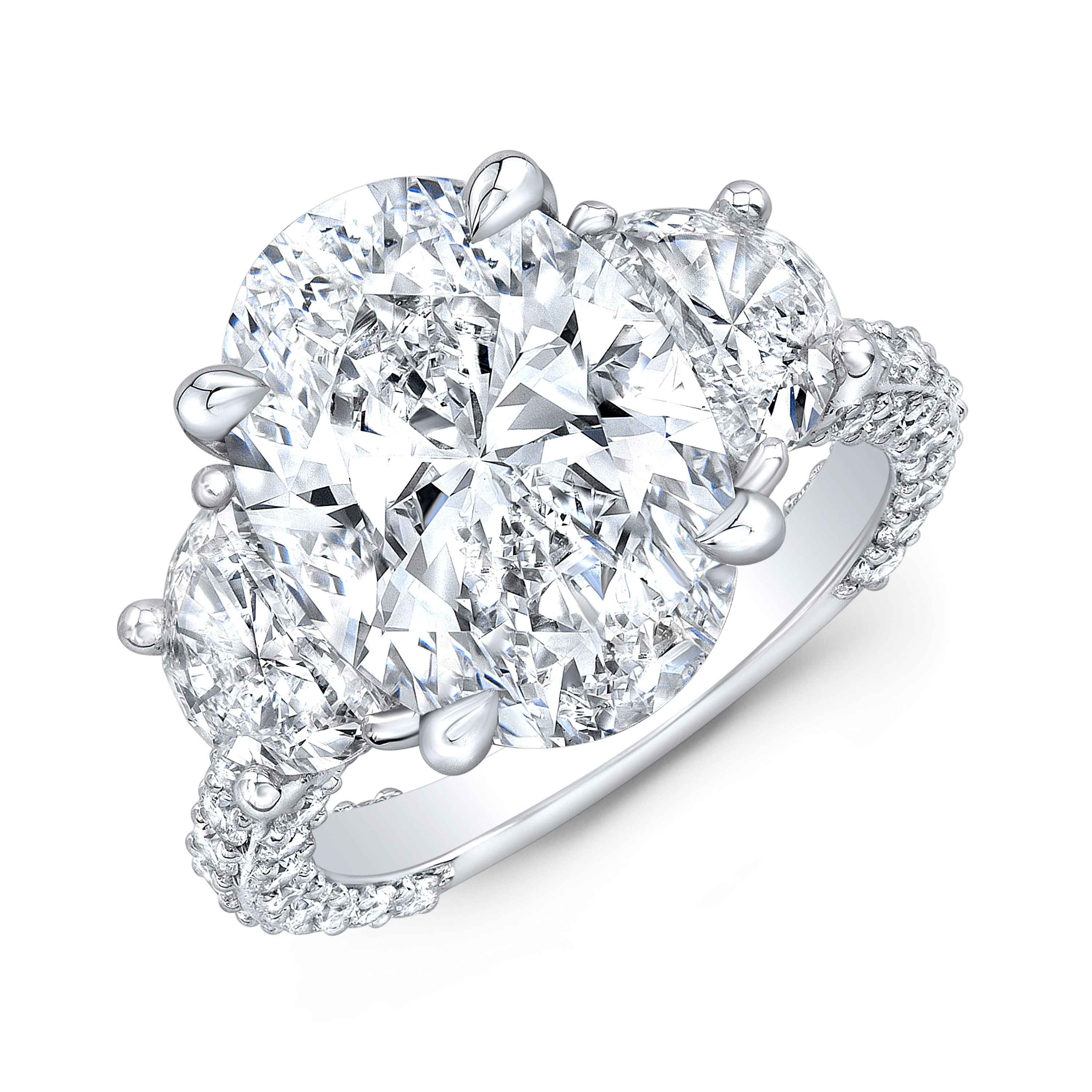 1.04 Carat Canadian Salt and Pepper Kite Diamond Engagement Ring, Avaline  Setting, Platinum | Unique diamond rings, Diamond engagement rings, Diamond  engagement