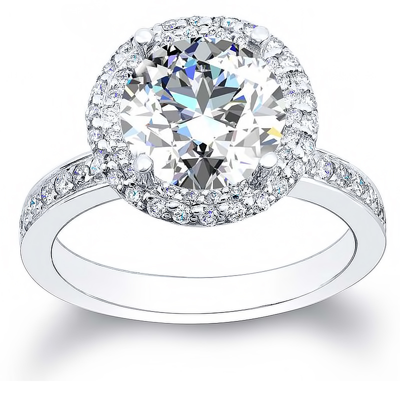 Buy quality Eva cut Round diamond classic engagement ring with solitaire  look in Pune