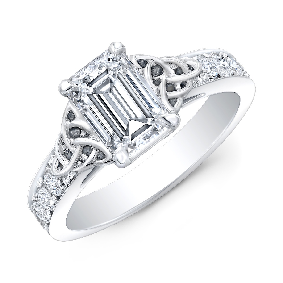 2.25 CT Moissanite Celtic Bridal Engagement Ring Set Real 925 Sterling  Silver | eBay