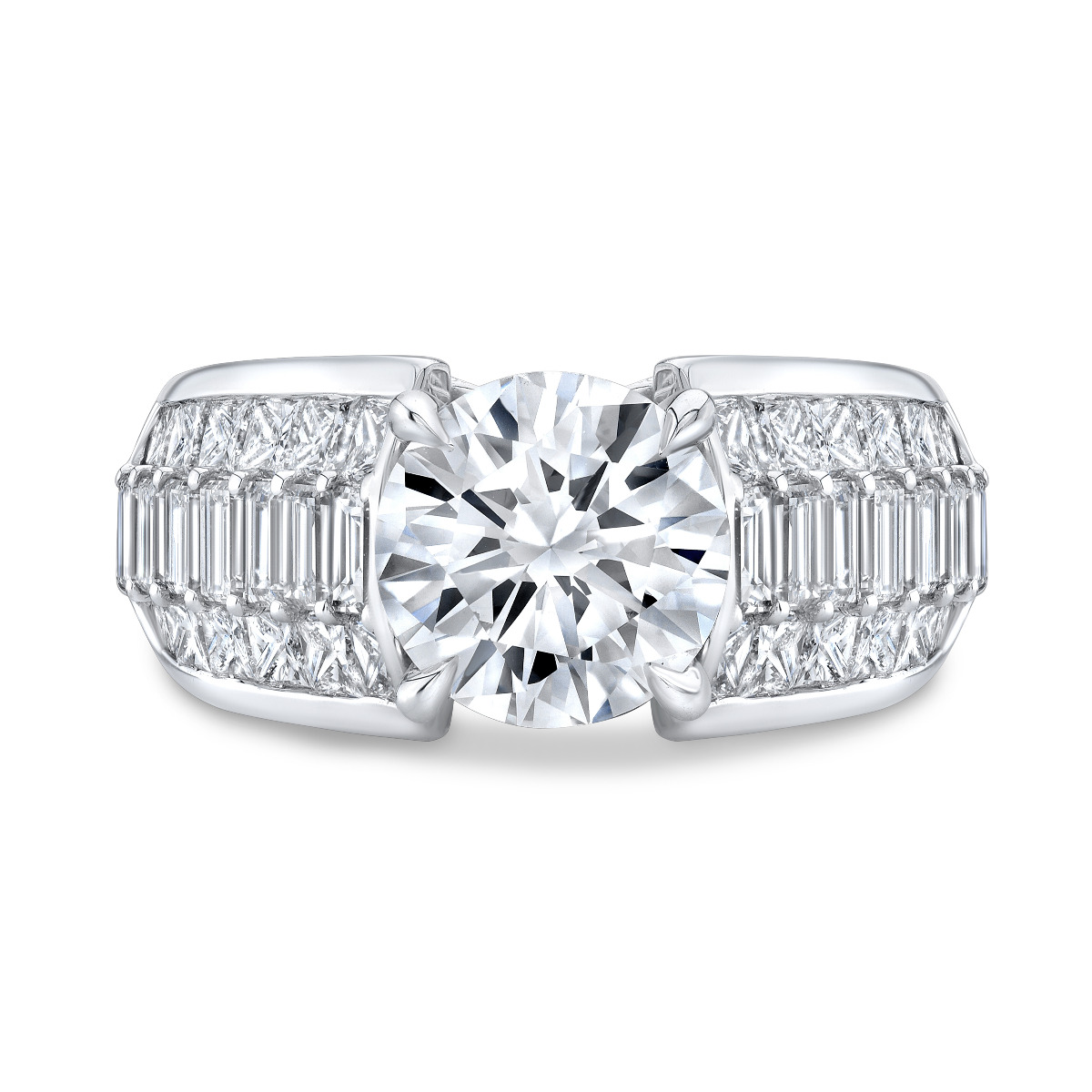 You can never go wrong with this beauty. It features 24 Princess Cut diamonds and 16 Baguettes that comes out to a total of 1.7 carat.